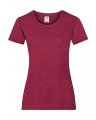 Goedkope Dames T-shirts fruit of the loom value weight 61-372-0 heather red